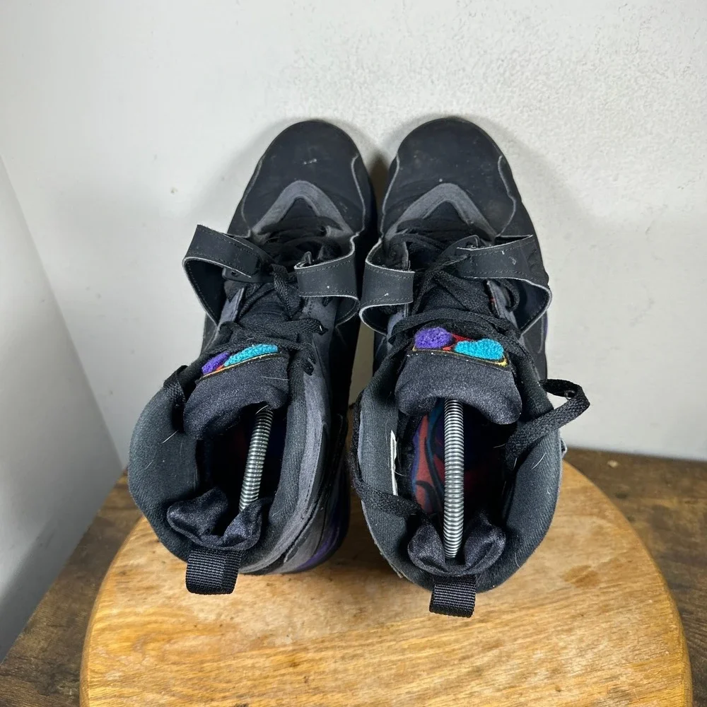Nike Air Jordan 8 Retro Aqua 2015 Mens Black Concord Blue 305381-025 Size 10